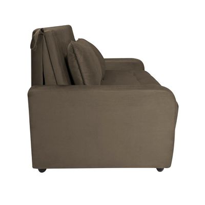 Sofá Cama Para Sala De Estar Amora New Suede - Castor Castor
