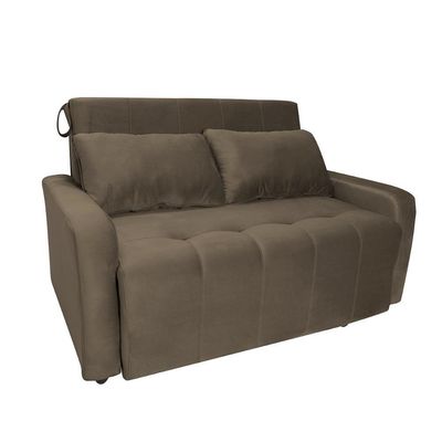 Sofá Cama Para Sala De Estar Amora New Suede - Castor Castor