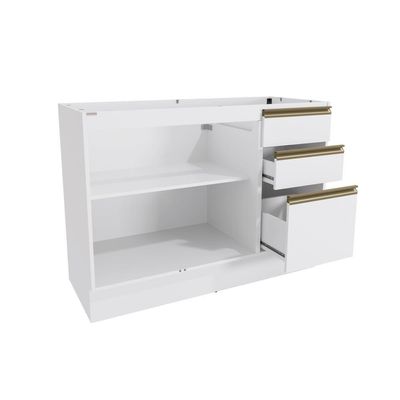 Balcão De Pia Celeste Kappesberg 100% Mdf 2 Portas 3 Gavetas