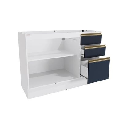 Balcão De Pia Celeste Kappesberg 100% Mdf 2 Portas 3 Gavetas