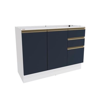 Balcão De Pia Celeste Kappesberg 100% Mdf 2 Portas 3 Gavetas