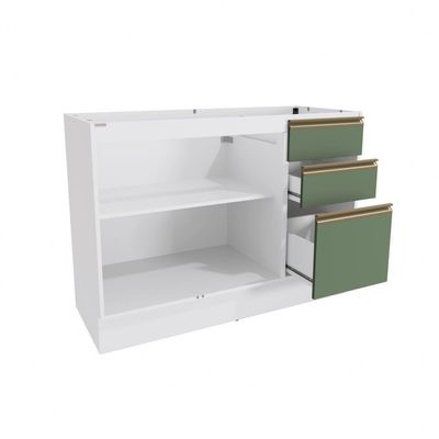 Balcão De Pia Celeste Kappesberg 100% Mdf 2 Portas 3 Gavetas