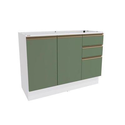 Balcão De Pia Celeste Kappesberg 100% Mdf 2 Portas 3 Gavetas