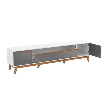 Rack Kappesberg 3 Portas Branco/chumbo 218cm