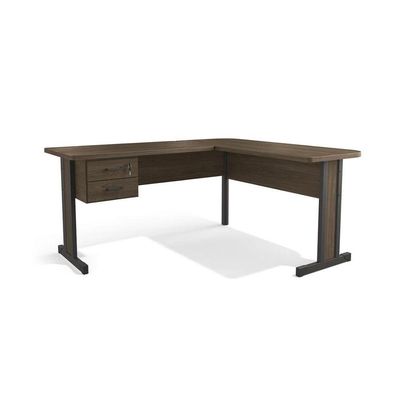 Mesa De Escritório Em L 2 Gavetas Versatile 1,70m X 1,50m