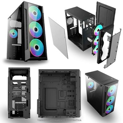 Pc Gamer Amd Ryzen 5 5600gt, 16gb Ram, Radeon Vega 7, Ssd 240gb, Fonte 550w Monitor 23" Led 75hz