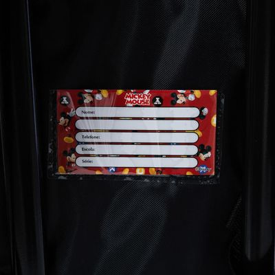 Mochila Escolar Masculina de Rodinhas Mickey Vermelha U / Vermelho