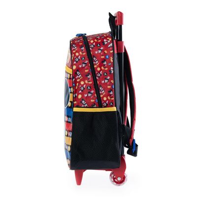 Mochila Escolar Masculina de Rodinhas Mickey Vermelha U / Vermelho