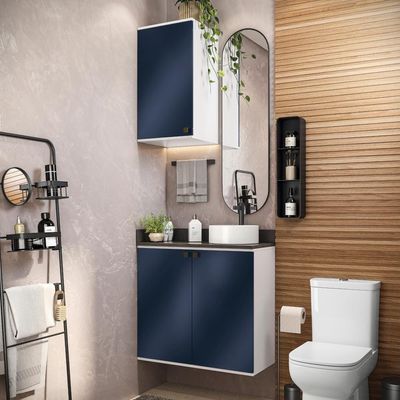 Conjunto Banheiro C/ Aéreo Kappesberg Celeste 2 Peças
