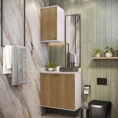 Conjunto Banheiro Aéreo Kappesberg Celeste 2 Peças 80cm