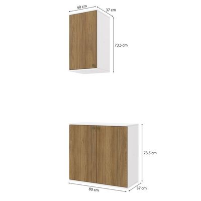Conjunto Banheiro Aéreo Kappesberg Celeste 2 Peças 80cm