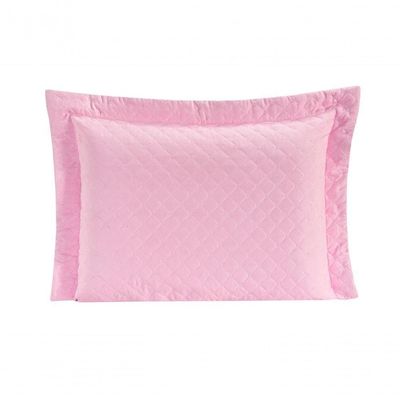 Porta Travesseiro Com Debrum Requinte Liso 01 Peça - acabamento com a cor Rosa