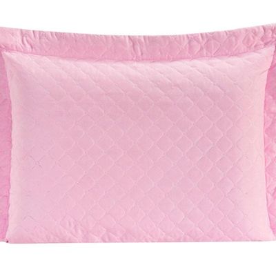 Porta Travesseiro Com Debrum Requinte Liso 01 Peça - acabamento com a cor Rosa