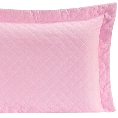 Porta Travesseiro Com Debrum Requinte Liso 01 Peça - acabamento com a cor Rosa