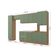 Cozinha Modulada Celeste Kappesberg Mdf Nogueira/verde 360cm