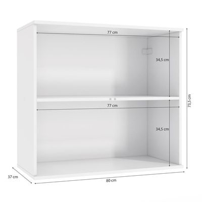 Armário Aéreo Celeste Kappesberg 100% Mdf 2 Portas Com Vidro