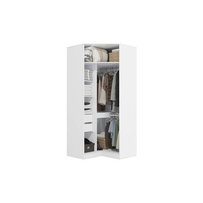 Guarda-roupa De Canto 2 Pts Kappesberg Adapt Branco/nogueira