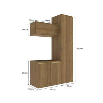 Conjunto Para Banheiro Kappesberg Celeste 3 Peças Nogueira