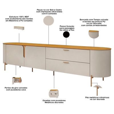 Rack 75 Pol Orgânico Dion D05 Bali Cedro
