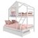 Treliche Casinha Janela Casal/Solteiro Madeira Branco-Rosa