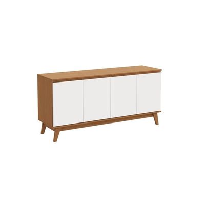 Aparador Kappesberg 4 Portas Canela/branco 156cm