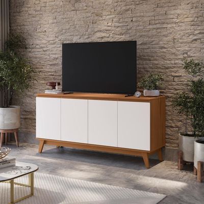 Aparador Kappesberg 4 Portas Canela/branco 156cm