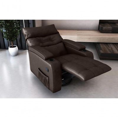 Poltrona Giratório Papai Reclinavel Mx66 Commander Sintetico Marrom Matrix