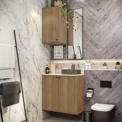 Conjunto Banheiro Com Aéreo Kappesberg Celeste 2 Peças
