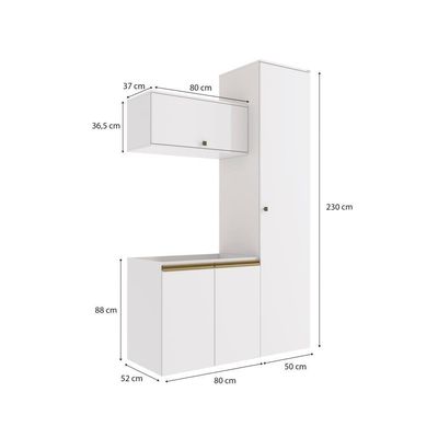 Conjunto Para Banheiro Kappesberg Celeste 3 Peças Branco