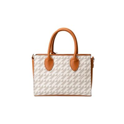 Bolsa de Mão Feminina Média Monograma BG Bege M / Bege