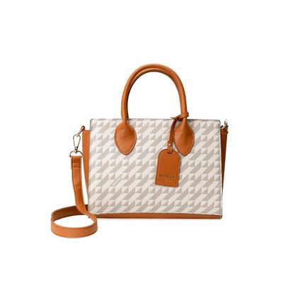 Bolsa de Mão Feminina Média Monograma BG Bege M / Bege