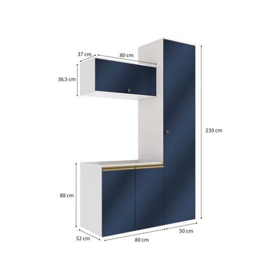 Conjunto Para Banheiro Kappesberg Celeste 3 Peças 130cm