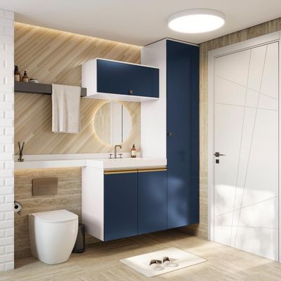 Conjunto Para Banheiro Kappesberg Celeste 3 Peças 130cm