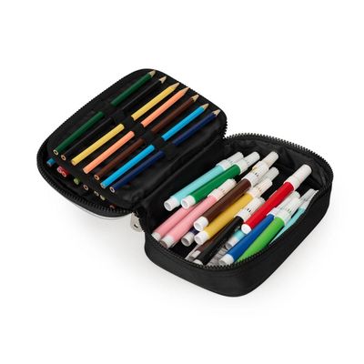 Estojo Box Masculino Grande Color Block Preto U / Preto