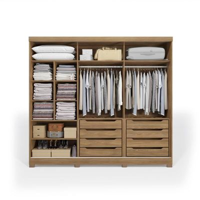 Guarda-roupa Casal Mdf Kappesberg C/pés 3 Portas 8 Gavetas