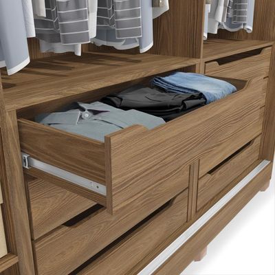 Guarda-roupa Casal Mdf Kappesberg C/pés 3 Portas 8 Gavetas