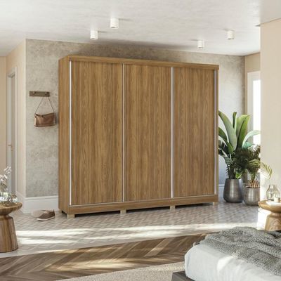 Guarda-roupa Casal Mdf Kappesberg C/pés 3 Portas 8 Gavetas