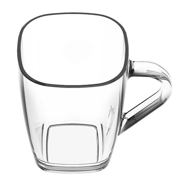 Caneca Nadir Quadre em Vidro Incolor 300ml