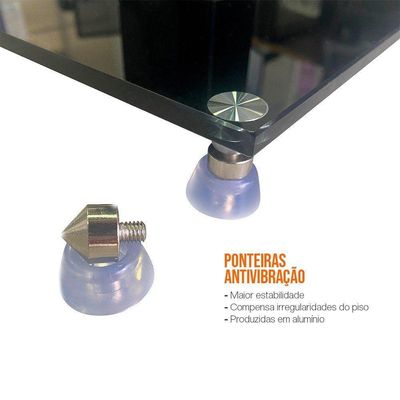 Pedestal Para Caixas Acústicas Bookshelf Bs03l Preto Central Suportes
