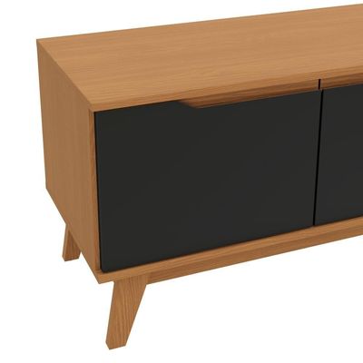 Rack Kappesberg 3 Portas Branco/preto Fosco 136cm