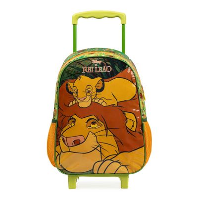 Mochila de Rodinha Infantil Masculina Rei Leão  Verde U / Verde