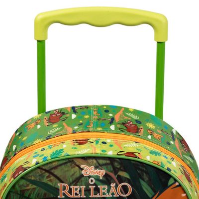 Mochila de Rodinha Infantil Masculina Rei Leão  Verde U / Verde