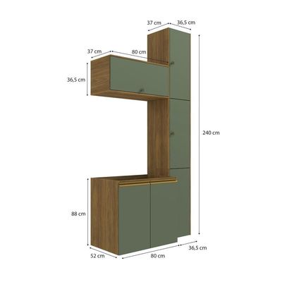 Conjunto Para Banheiro Kappesberg Celeste 5 Peças 116,5cm