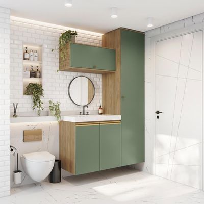 Conjunto Para Banheiro Kappesberg Celeste 3 Peças 130cm
