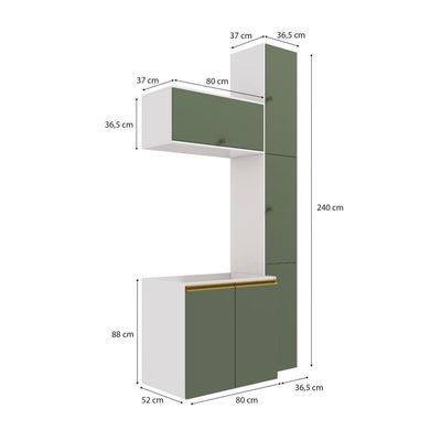 Conjunto Para Banheiro Kappesberg Celeste 5 Peças 116,5cm