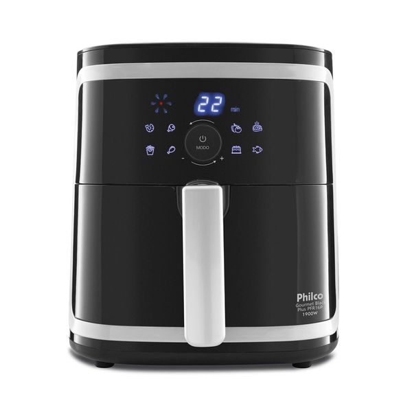 Fritadeira Elétrica Air Fryer Philco Gourmet Black Plus PFR16P 5L Preta - 220V Fritadeira Elétrica Air Fryer Philco Gourmet Black Plus PFR16P 5L Preta - 220V