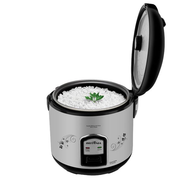 Panela Elétrica de Arroz Britânia PA12 Prime 12 Xícaras Preta - 127V Panela Elétrica de Arroz Britânia PA12 Prime 12 Xícaras Preta - 127V
