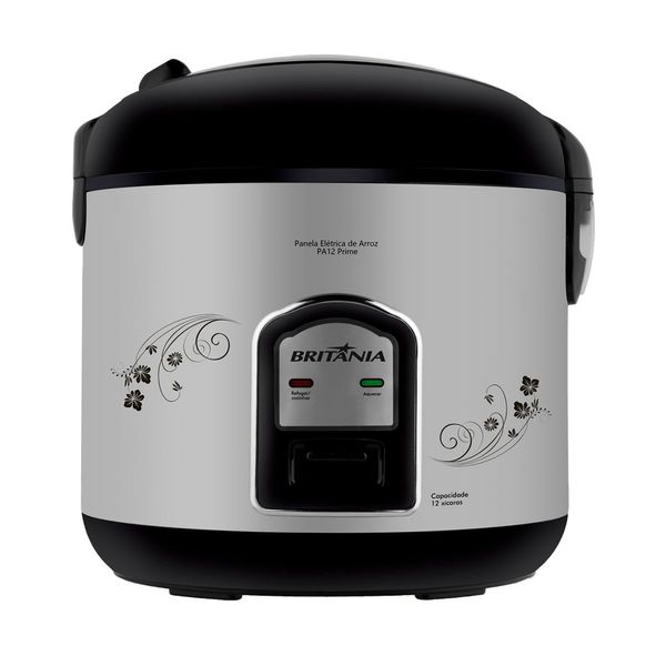 Panela Elétrica de Arroz Britânia PA12 Prime 12 Xícaras Preta - 220V Panela Elétrica de Arroz Britânia PA12 Prime 12 Xícaras Preta - 220V