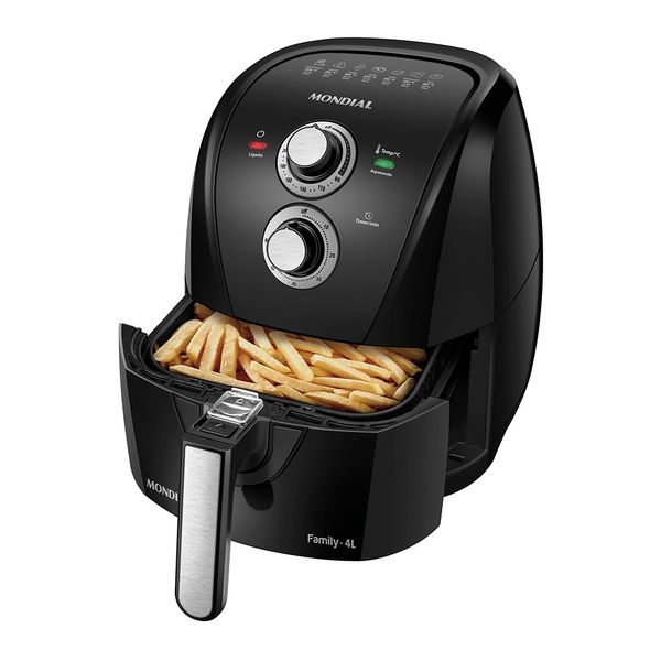 Fritadeira Elétrica Air Fryer Mondial AFN-40-Le Black 4L Preta - 220V Fritadeira Elétrica Air Fryer Mondial AFN-40-Le Black 4L Preta - 220V