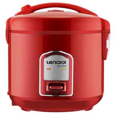 Panela de Arroz Elétrica Multifuncional Lenoxx Easy PMA177 Vermelha 5 Xícaras - 220V